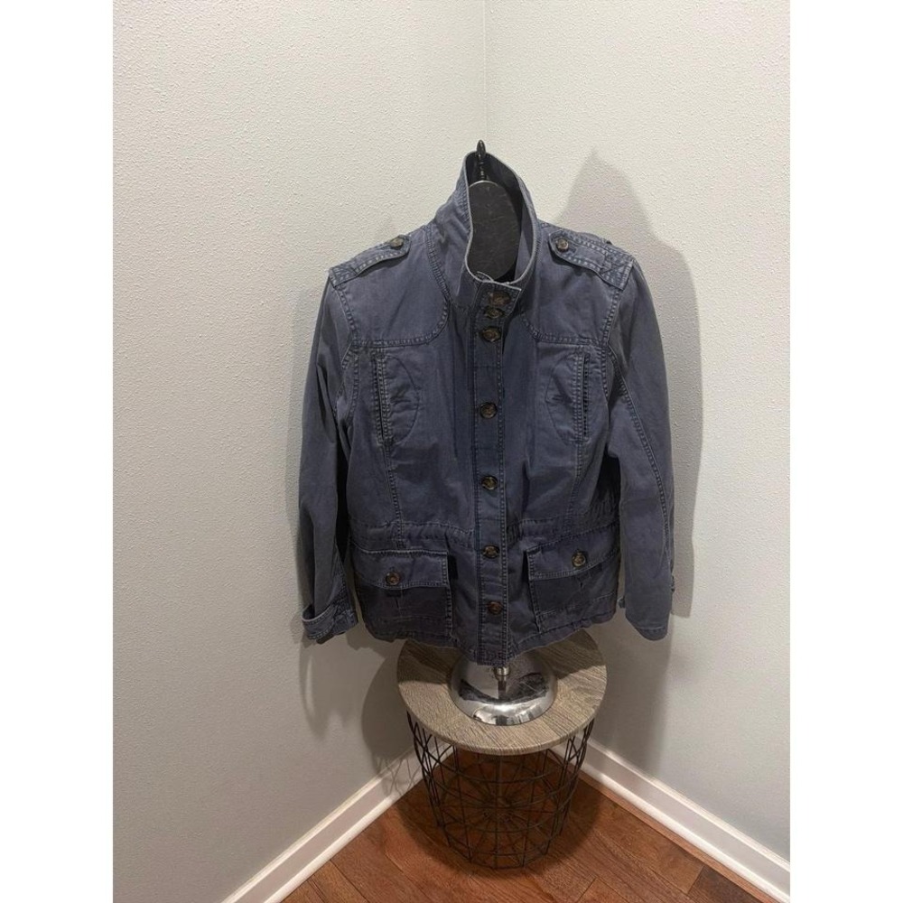 Eddie Bauer Army Blue Light Weight Military Style Jacket, Sz. XL